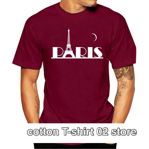 

men's t-shirts 2021 fashion 100% cotton o-neck t-shirt paris frana cidade romantica, White;black