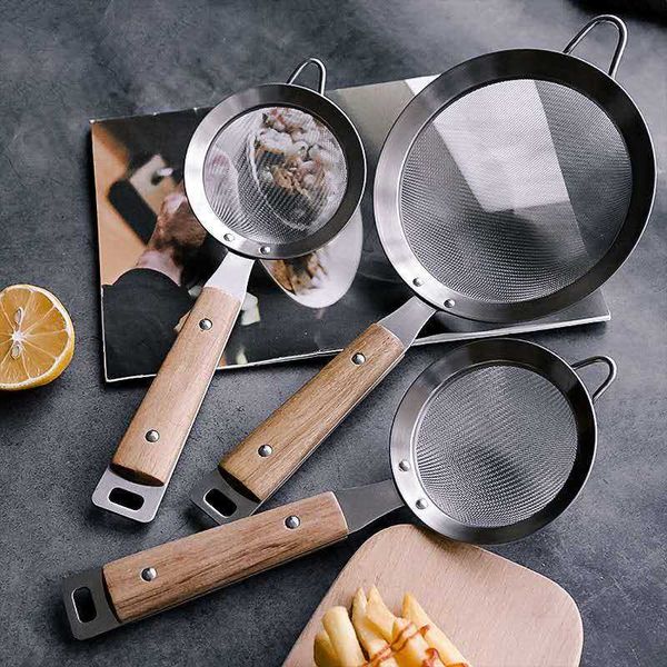 Wooden Hand MANHO FINE FINE MESH FRIE DUMPLING PENSE PORVOR PERVORITO PERDA FLOURA FILHORA FRACURA FRIANDO FRITORES FILTAR FILLING FILTING COZINHA FERRAMENTAS 210626