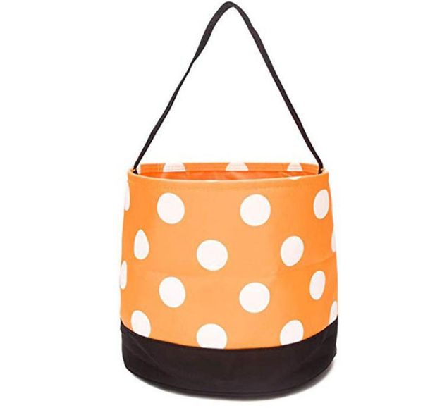 

2021 halloween bucket gift wrap girls boys child candy collection bag halloween handbag spirit festival storage basket party supplies, White
