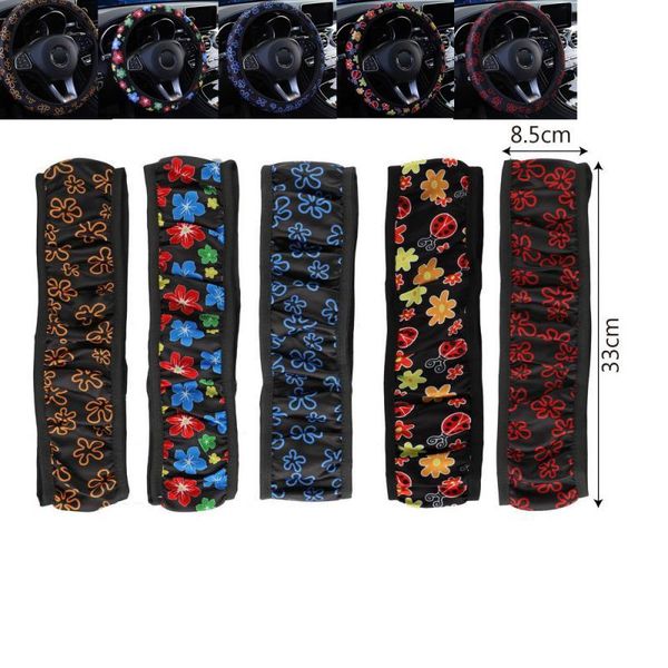 

steering wheel covers universal 38cm car cover skidproof auto flower print styling accessories