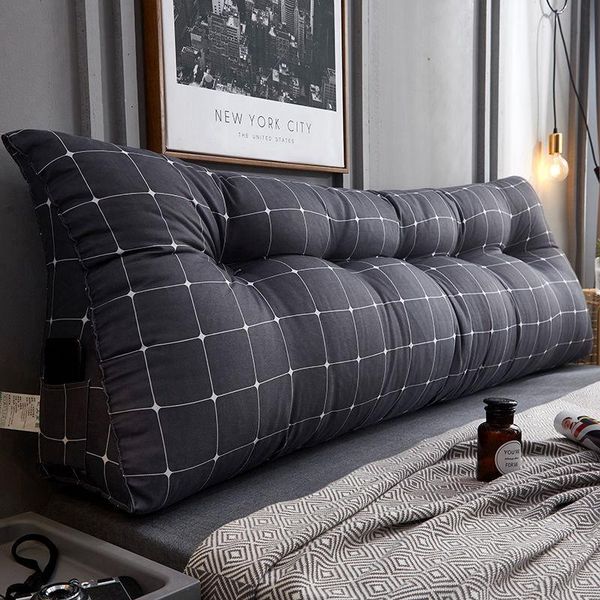 

pillow promotion modern bedside large triangular cushion cute waist support backrest soft floor sofa