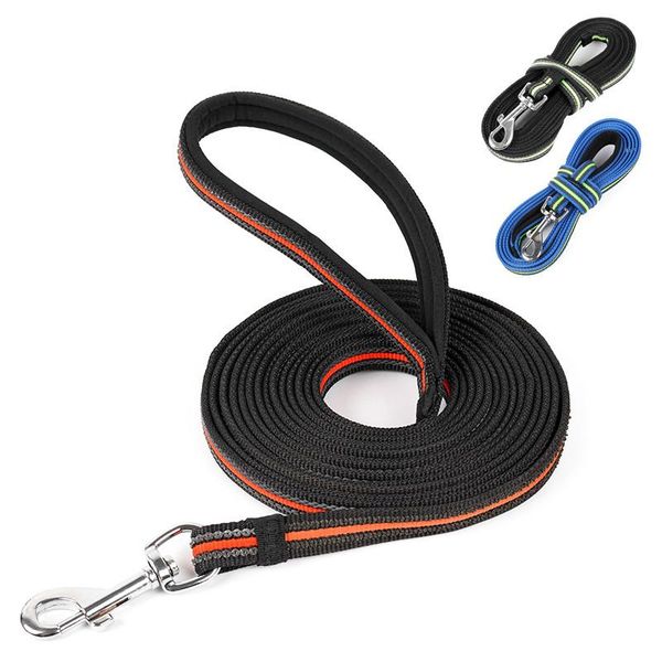 

3m/5m/10m long dog leashes nylon anti-skid outdoor tracking training pet lead belt soft padded handle medium large leash collars &