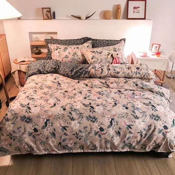 

bedding sets home textile simple fashion cotton flower duvet cover pillowcase bed sheet soft king  twin kids oceania