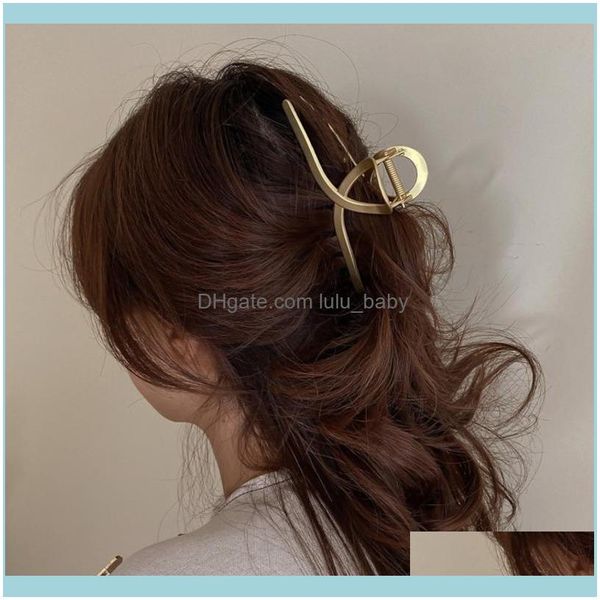 Gioielli per capelli Gioielli Fermagli per capelli Barrettes Corea Perla di metallo Strass Croce intrecciata Geometrica Oro Argento Colore Artiglio Clip per le donne Aessorie