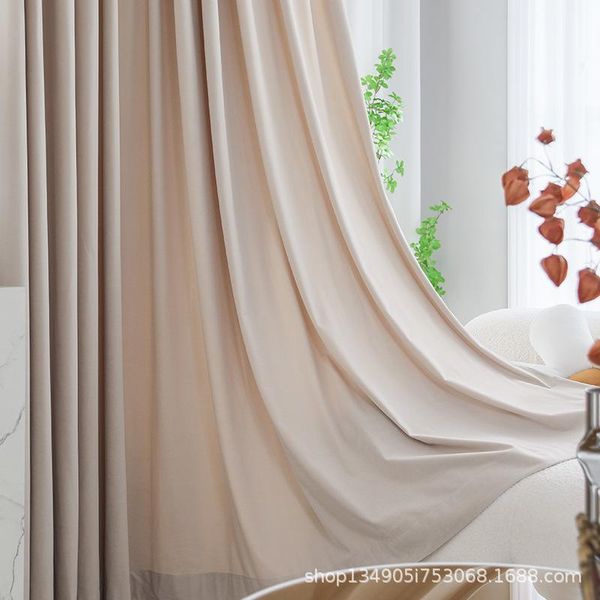 

curtain & drapes milk tea color nordic curtains for living dining room bedroom french light luxury australian wool velvet beige