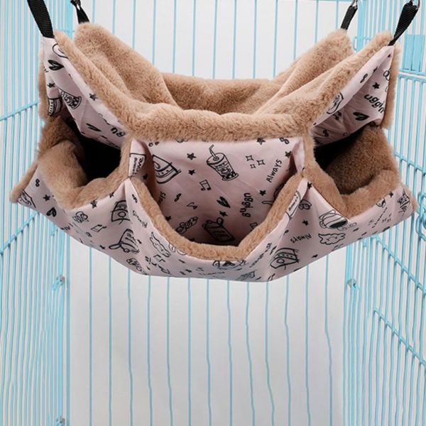 

cat beds & furniture three-layer pet hammock soft winter kitten cage bed cover cushion for cats dogs