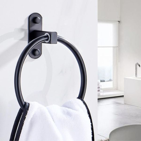 

aluminum towel rack euro antique style 16cm diameter ring holder waterproof wall mounted hanging bathroom shelf rings