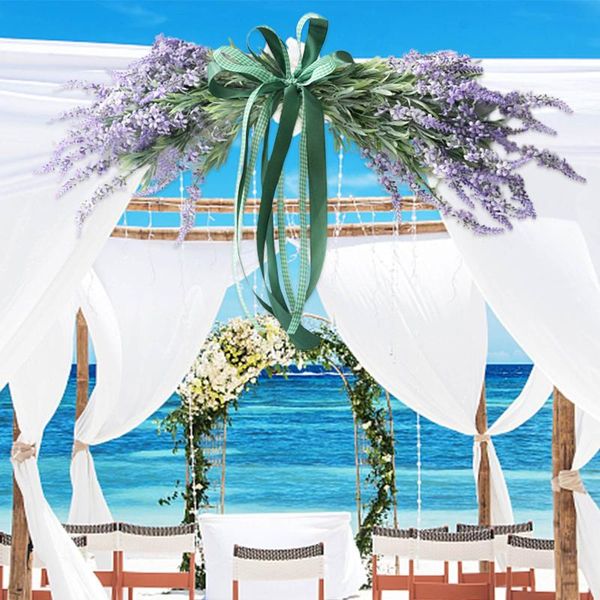 

sell artificial lavender flower swag home decor wedding decoration imitated garland door knocker and wall decorative flowers & wreaths