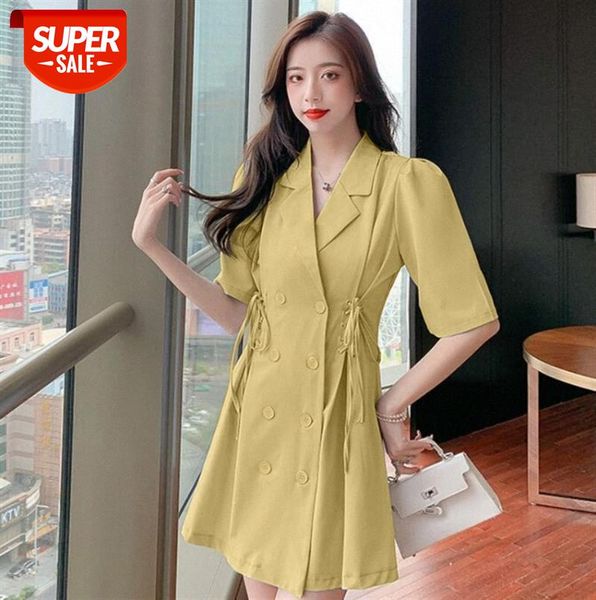 

french fried street suit dress with puff sleeves, little black #hc6h, Black;gray