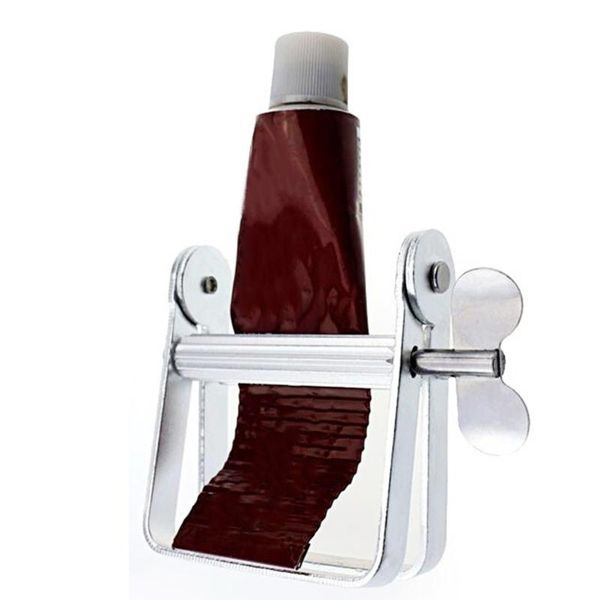 

silver aluminum manual toothpaste dispenser tooth paste tube squeezer accessories hair color dye rolling squeezing tools toothbrush holders