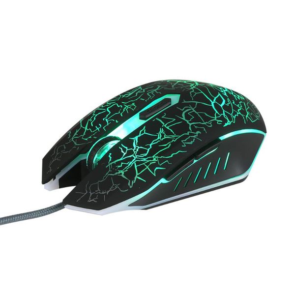 

mice wired gaming mouse 3600dpi ergonomic optical 4 adjustable dpi levels/6 buttons/ 7-color breathing light