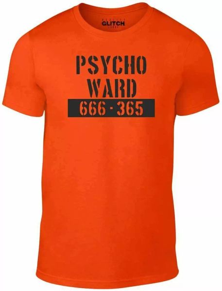 

psycho ward t-shirt - funny t shirt fancy dress horror halloween mental health, White;black
