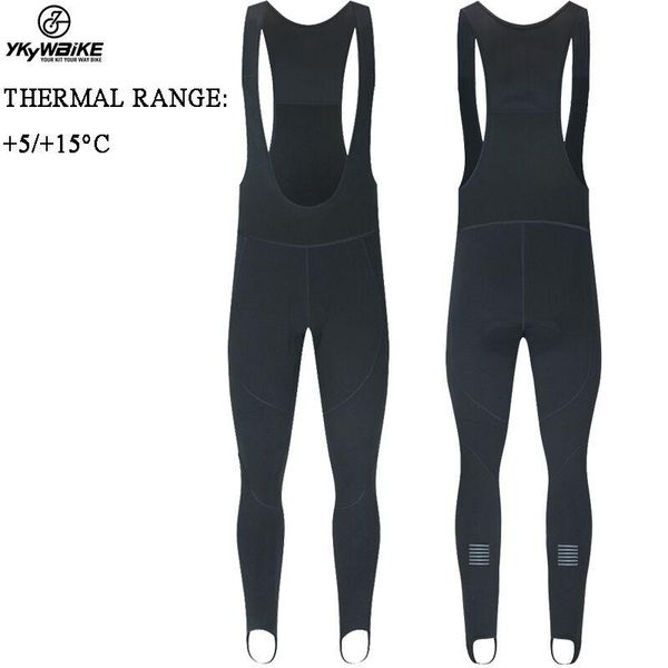 

racing pants ykywbike 2021 keep warm cycling bib trousers winter thermal mountain bike bicycle tights coolmax 3d gel pad, Black;blue