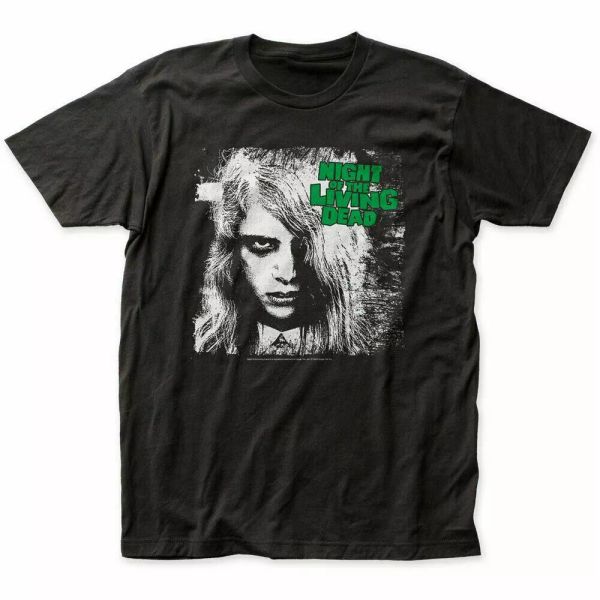 

night of the living dead b&w karen t shirt mens licensed pop culture movie black, White;black