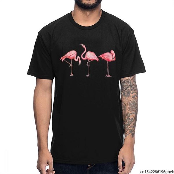 

men's t-shirts fashion flamingo pattern graphic t-shirt, White;black