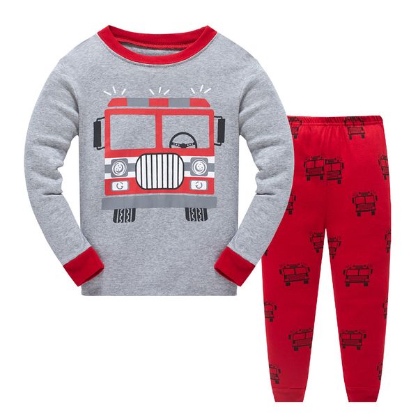 

children cartoon cotton pajamas for boys, Blue;red