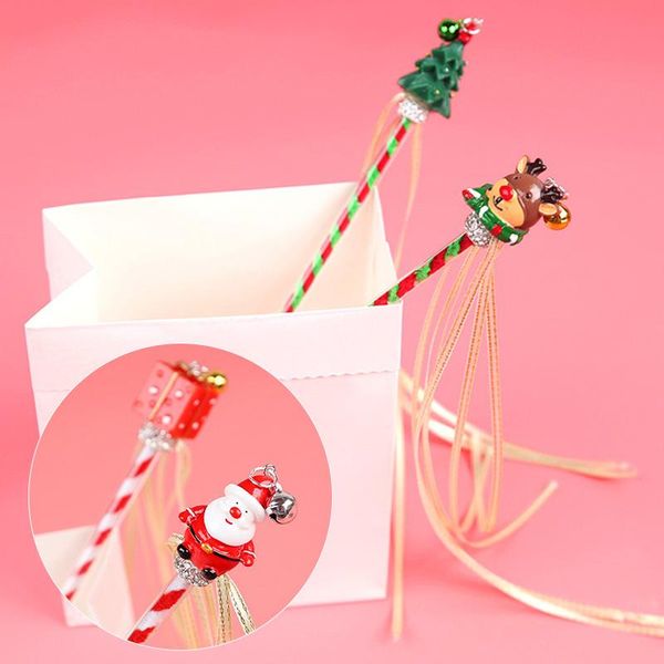 

cat toys christmas toy sound funny stick color bell ribbon tassel merry catnip treat