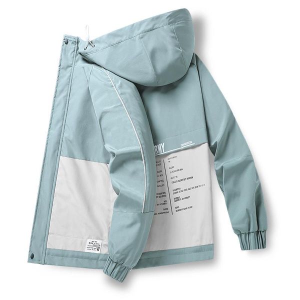 

men's jackets fall 2021 hooded jacket slim fit fashion coat casual trend wear, Black;brown