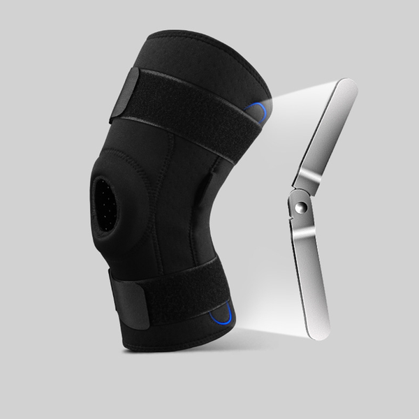 

huanwei springs adjustable wrap neoprene compression knee sleeve support brace elbow & pads, Black;gray