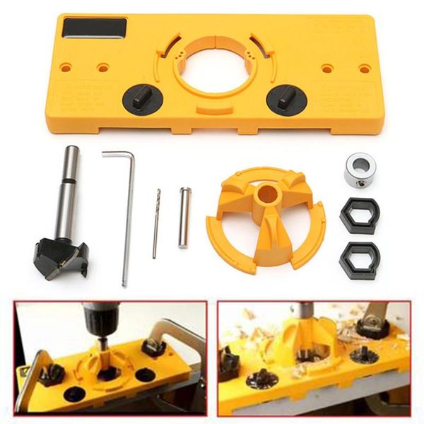 

professional hand tool sets 35mm hinge jig boring hole drill cup style guide forstner door template wood cutter carpenter woodworking diy