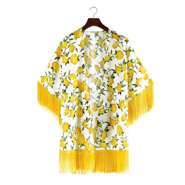 

women's swimwear large loose print chiffon cardigan sunscreen coat beach blouse summer ladies sun protection swimwears cover-up, White;black