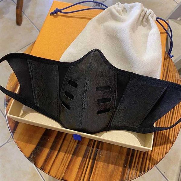 

party fashion designer masks lux plaid leather anti-dust halloween cotton cloth mask washable reusable face cover l5un