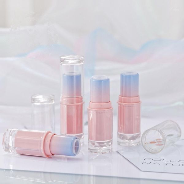 

storage bottles & jars 12.1mm lipstick case lip tubes gradient pink blue travel empty cosmetic containers tube with clear cap