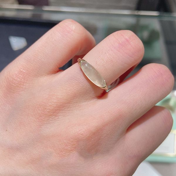 Мода Agete Ocean Collection натуральный виноградный камень кольцо позолоченный народные кольца стерлингового серебра 925