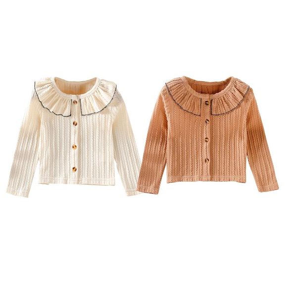 

jackets imcute toddler baby girl spring autumn little girls outwear sweet style doll collar long sleeve single-breasted 1-6years, Blue;gray