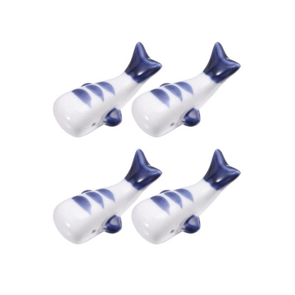 

chopsticks 6 pcs ceramic rack whale shape holder rest home decoration ornament