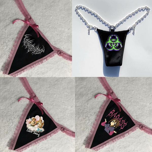 

women's panties kawaii gothic punk dark street hiphop rap 1of1 sexycute, Black;pink