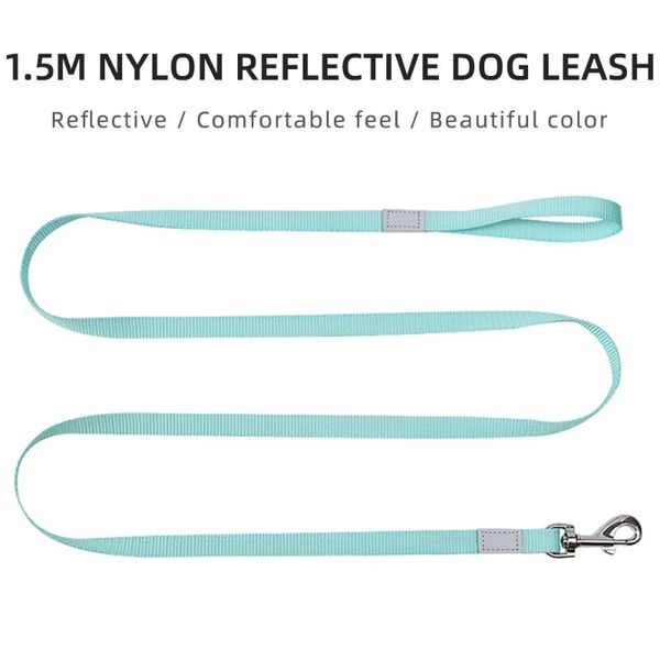 

dog collars & leashes leash imitation nylon rope reflective safety walking at night