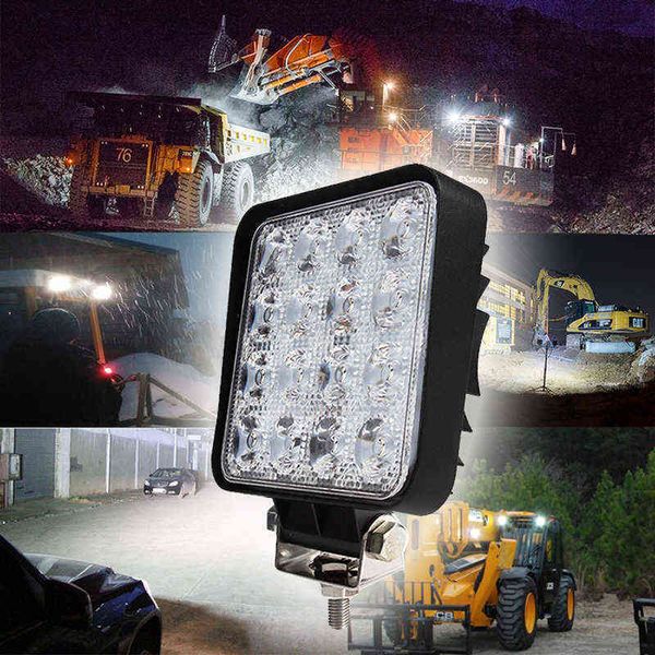 

new 48w light bar led fog light led car work light with holder assembly for 4x4 offroad car truck tractor boat trailer suv atv