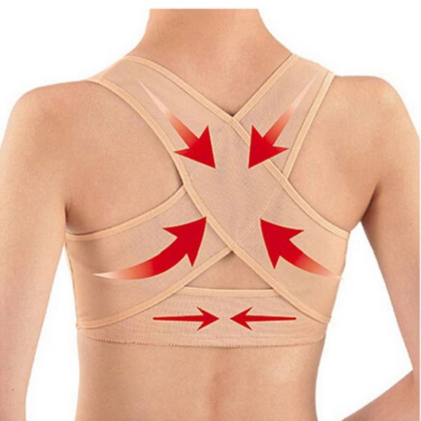 

women's shapers body shaper women lingerie correct posture bra shoulder straightener correction chest brace underwear shapewear, Black;white