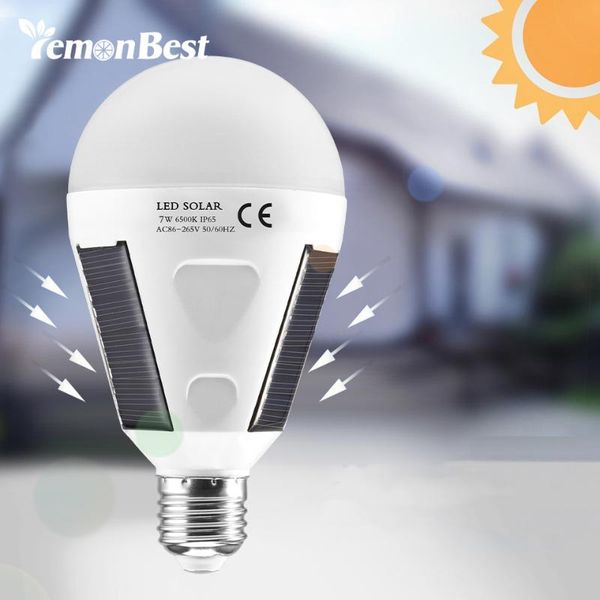 

solar lamps lemon rechargeable led bulb e27 hanging lamp 12w 7w 220v for outdoor hiking camping tent fishing lighting