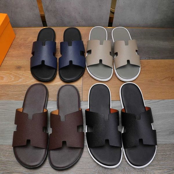 

new summer slipper leather 2021 same flip flop male star versatile casual anti slip wear resistant beach slippers yw yw, Black