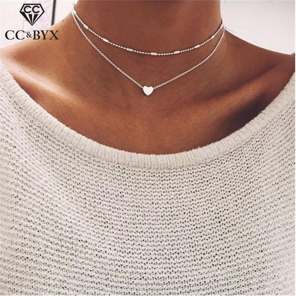 

necklaces charms jewelry pendants for women office ladies heart shape simple design stainless steel party bijoux ccn300 pendant, Silver