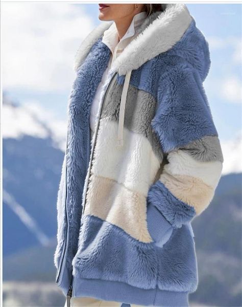 

women's fur & faux autumn winter thick jacket female casual fashion comfortable sweet korean loose heart pattern warm coat high qualit, Black