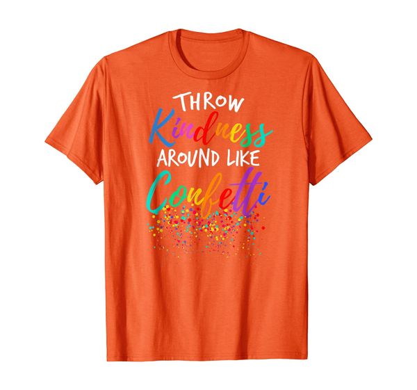 

throw kindness around like confett kind teacher kid t-shirt, White;black