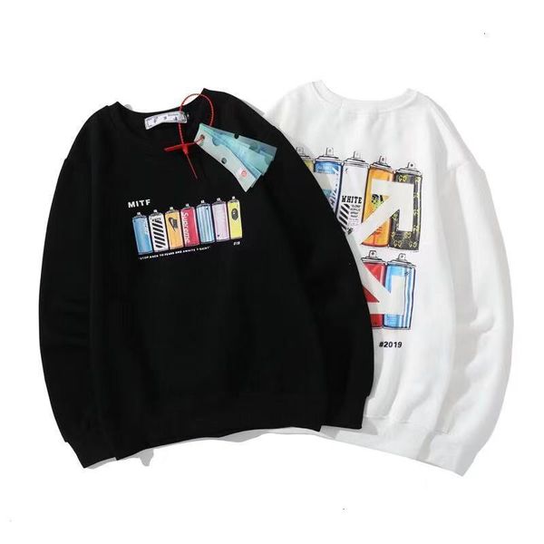 

off 2021 autumn winter new co branded series battery pattern round neck pullover plush sweater batch, Black