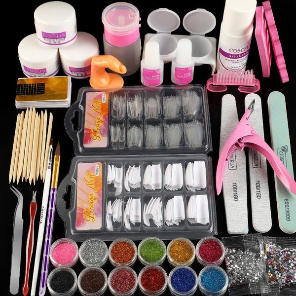 

nail art kits coscelia acrylic kit all for manicure powder liquid glitter nails supplies professionals set tools