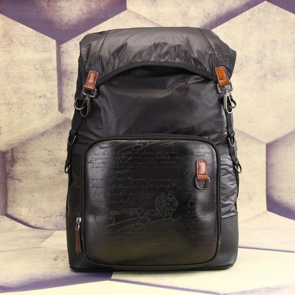 

backpack leather waterproof outdoor leisure business ems free
