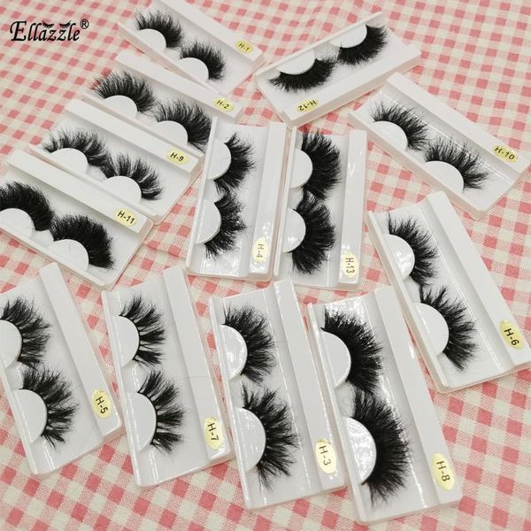 

false eyelashes ellazzle mink lashes wholesale 25mm dramatic fluffy long in bulk makeup