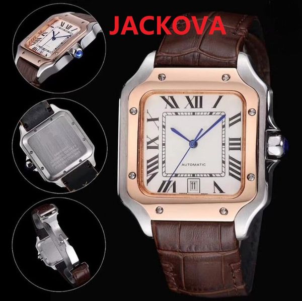 Mechanische SS-Automatikuhren mit 2813-Uhrwerk für Herren, DAYDATE President, quadratisches römisches Zifferblatt, Designer-Armbanduhr aus Roségold, Saphir-Armbanduhr mit Automatikaufzug, Geschenk