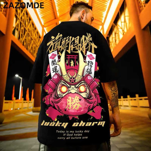 Homens de Zazomde t - shirts Hip Hop Tee Chinês Estilo Impresso Meia Manga Top Casual Streetwear Algodão Tshirt Oversized 210629