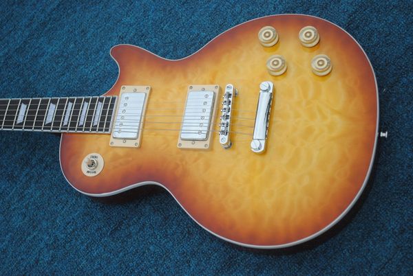 

vintage sunburst flamed maple guitar factory direct high quality