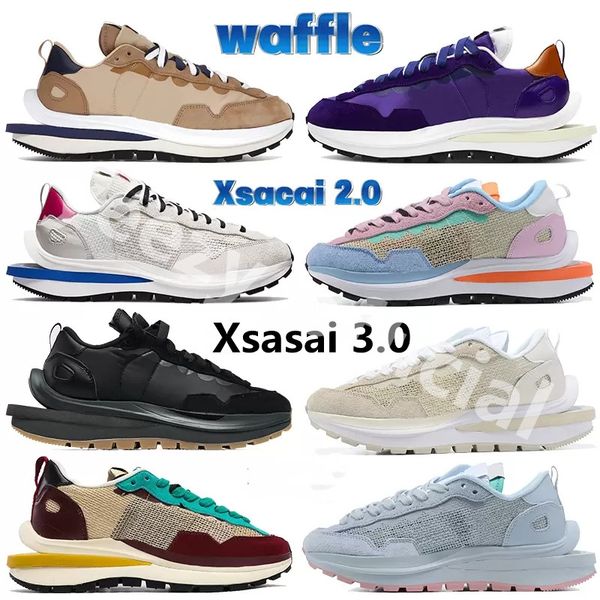 

sacais running shoes women men vaporwaffle waffle 2.0 3.0 sneaker undercover casual shoes trainer shoe sail mesh sesame dark iris nylon roya