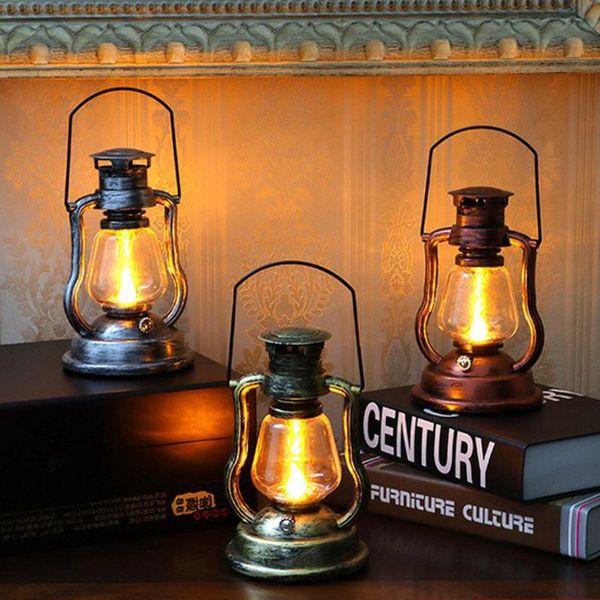 

solar lamps battery rechargeable retro horse lantern camping light outdoor led candle flame vintage portable lamp garden decoration