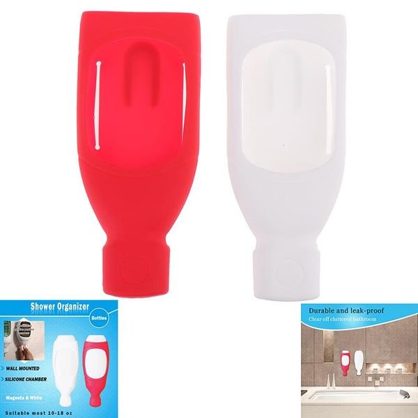 

liquid soap dispenser shower-squeeze bottle wall mounted shower with hook for shampoo kitchen bathroom organizer