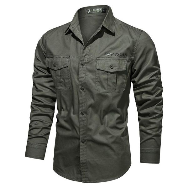 

men's casual shirts shirt slim fit dress masculina business male long sleeves army turn down neck outdoor work homme, White;black